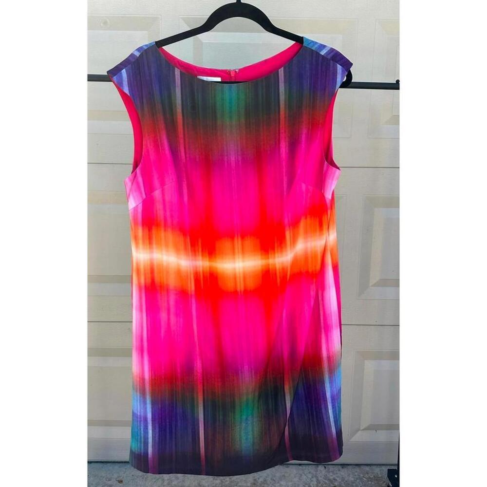 Donna Morgan Colorful Tie-Die Dress - Size 14